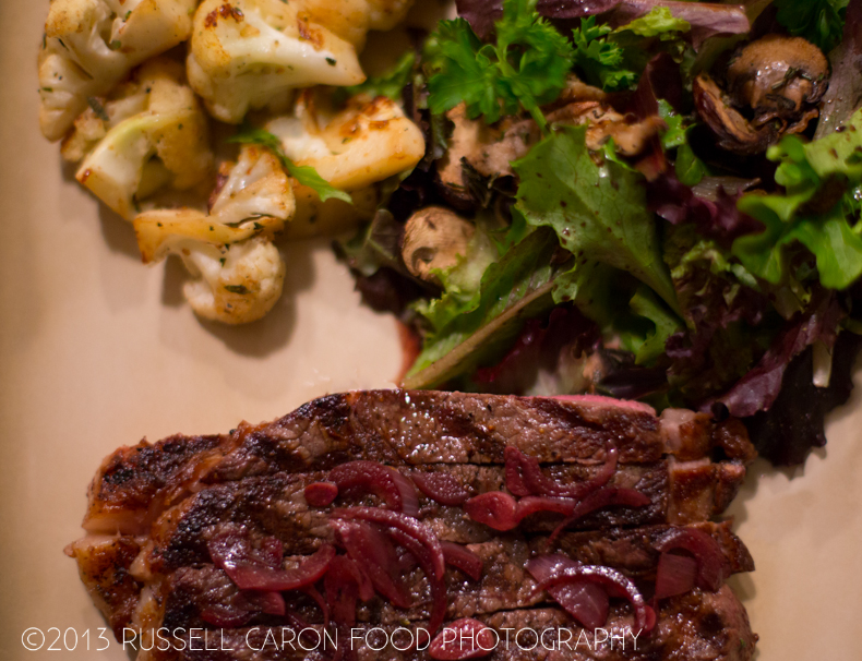 Sirloin with red wine reduction, Maine food photographer