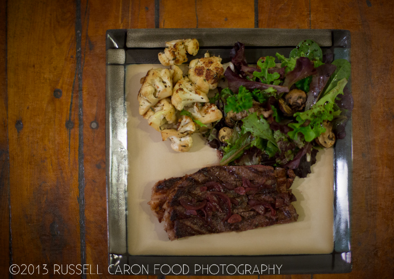 Sirloin with red wine reduction, Maine food photographer